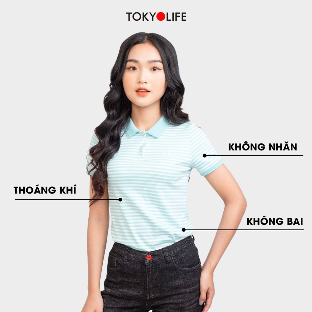 [Mã WABRSWK giảm 10% đơn từ 250k] Áo phông Polo nữ TOKYOLIFE cổ gập 1 màu I9POL501G