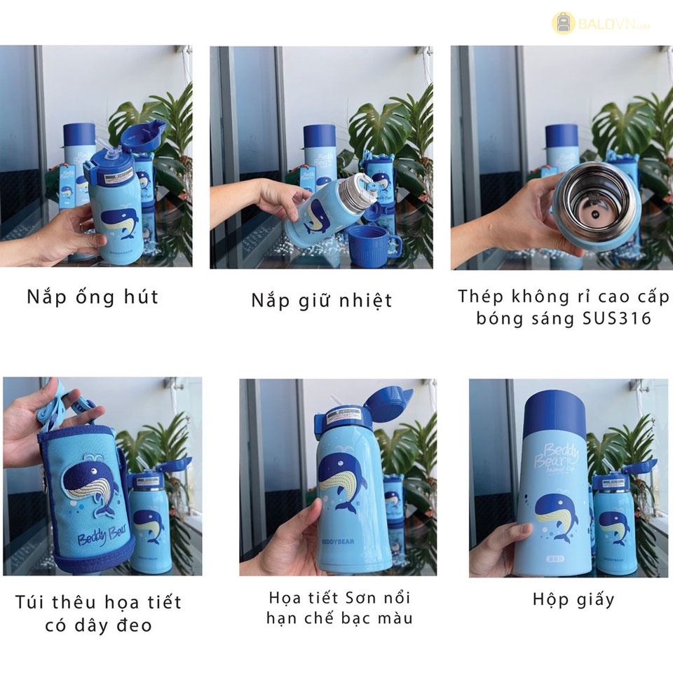 Bình Giữ Nhiệt Cho Bé Trai hoặc Gái Phù Hợp Bé từ 2 tuổi / Thích hợp làm quà