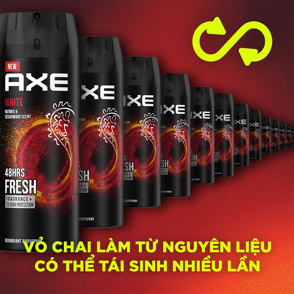 Xịt nước hoa toàn thân dành cho nam AXE Ignite (135ml) | BigBuy360 - bigbuy360.vn