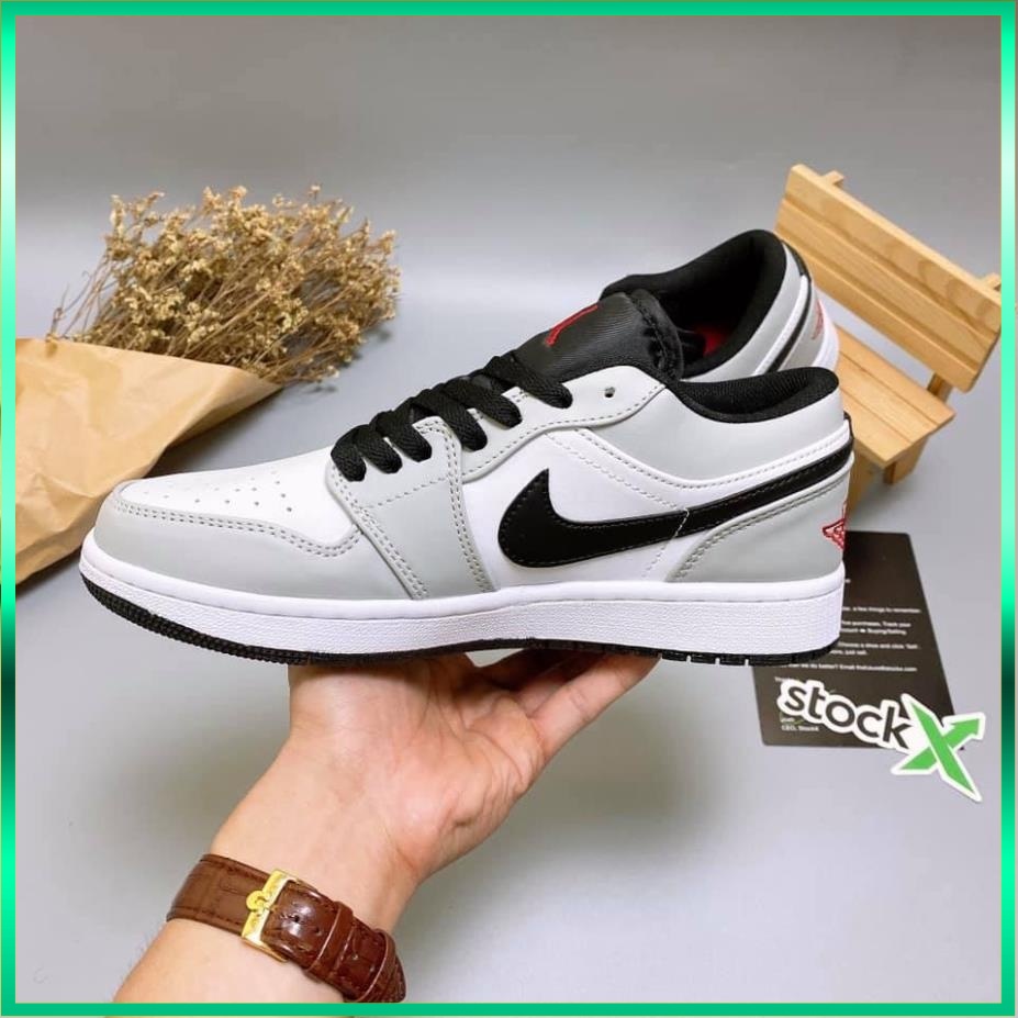 Giày Thể Thao Nam Nữ 𝗝𝗼𝗿𝗱𝗮𝗻 Thấp Cổ Ghi Xám, Giày Sneaker Jordan Cổ Thấp Màu Ghi Xám Full Box