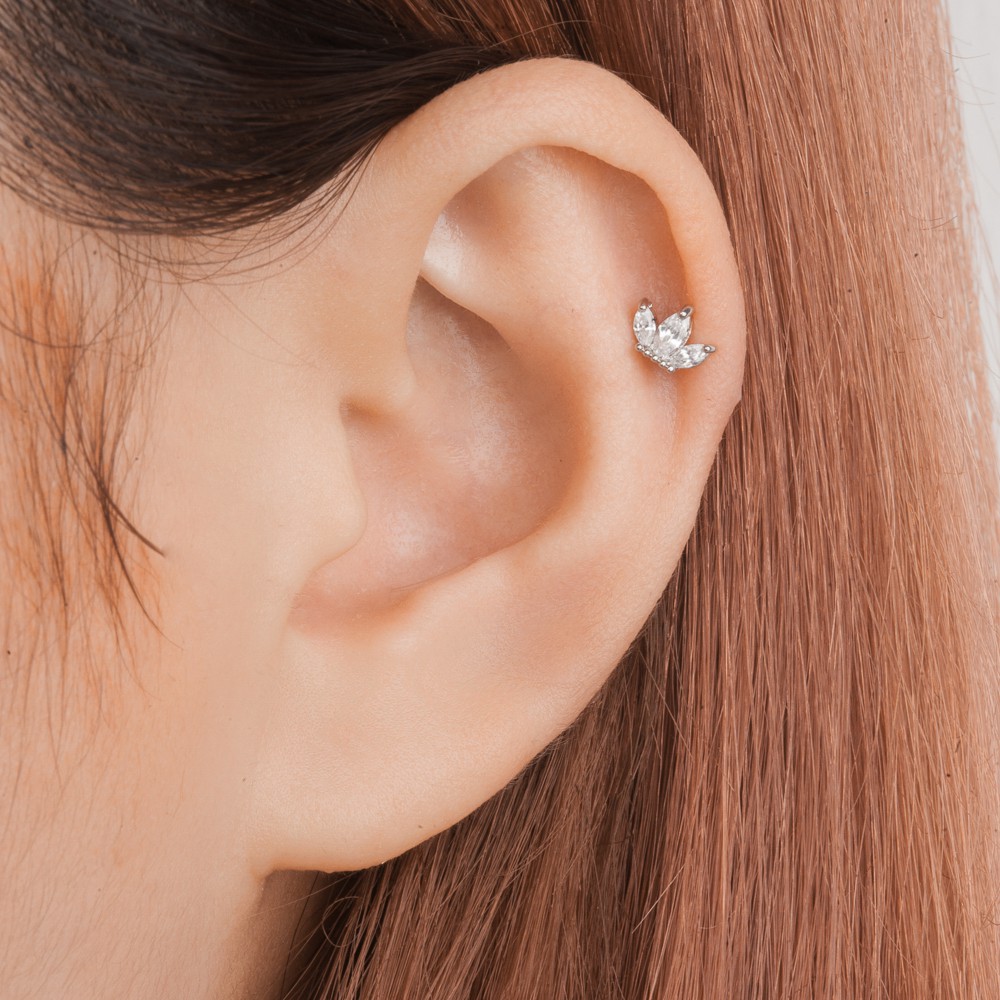 Khuyên tai đá Three Leaves (giá 1 chiếc)
