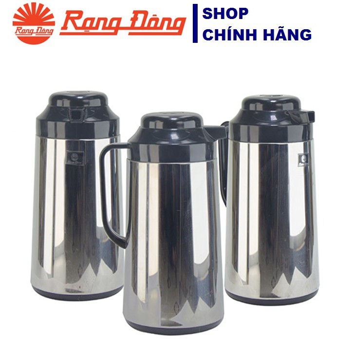 Phích đựng nước nóng 1 lít Rạng Đông INOX cao cấp có nút ấn - 1040ST2