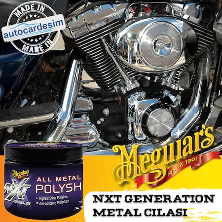 Meguiar's - Sáp làm sáng bóng chi tiết kim loại, crom, logo, vành xe hơi - Metal Polish G13005