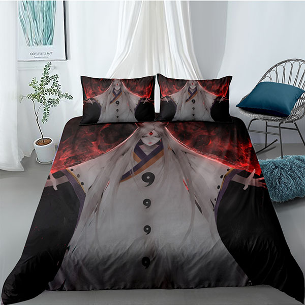 Bộ Drap giường 3 Trong 1 In Họa Tiết Hoạt Hình Naruto Uzumaki Naruto Uchiha Có Thể Giặt Được