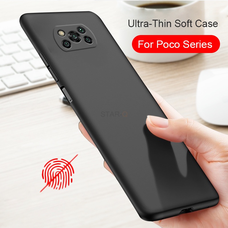 Ốp Điện Thoại Tpu Silicon Mềm Siêu Mỏng Mặt Nhám Màu Đen Cho Xiaomi Poco X3 Pro Nfc F3 M3 X2 Global