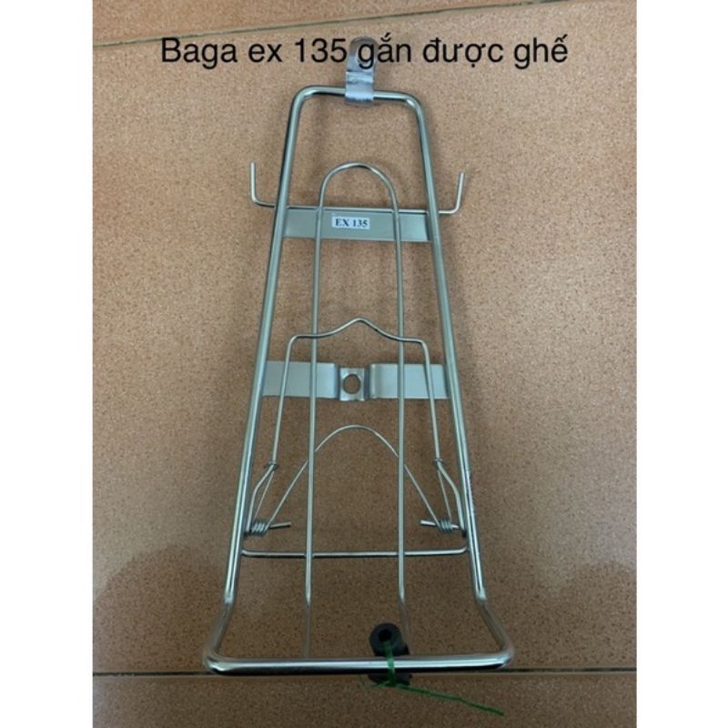 Ghế Đi Xe Máy Cho Bé Inox Có Vòng Xe AB,Xe Số,Ex,Winner