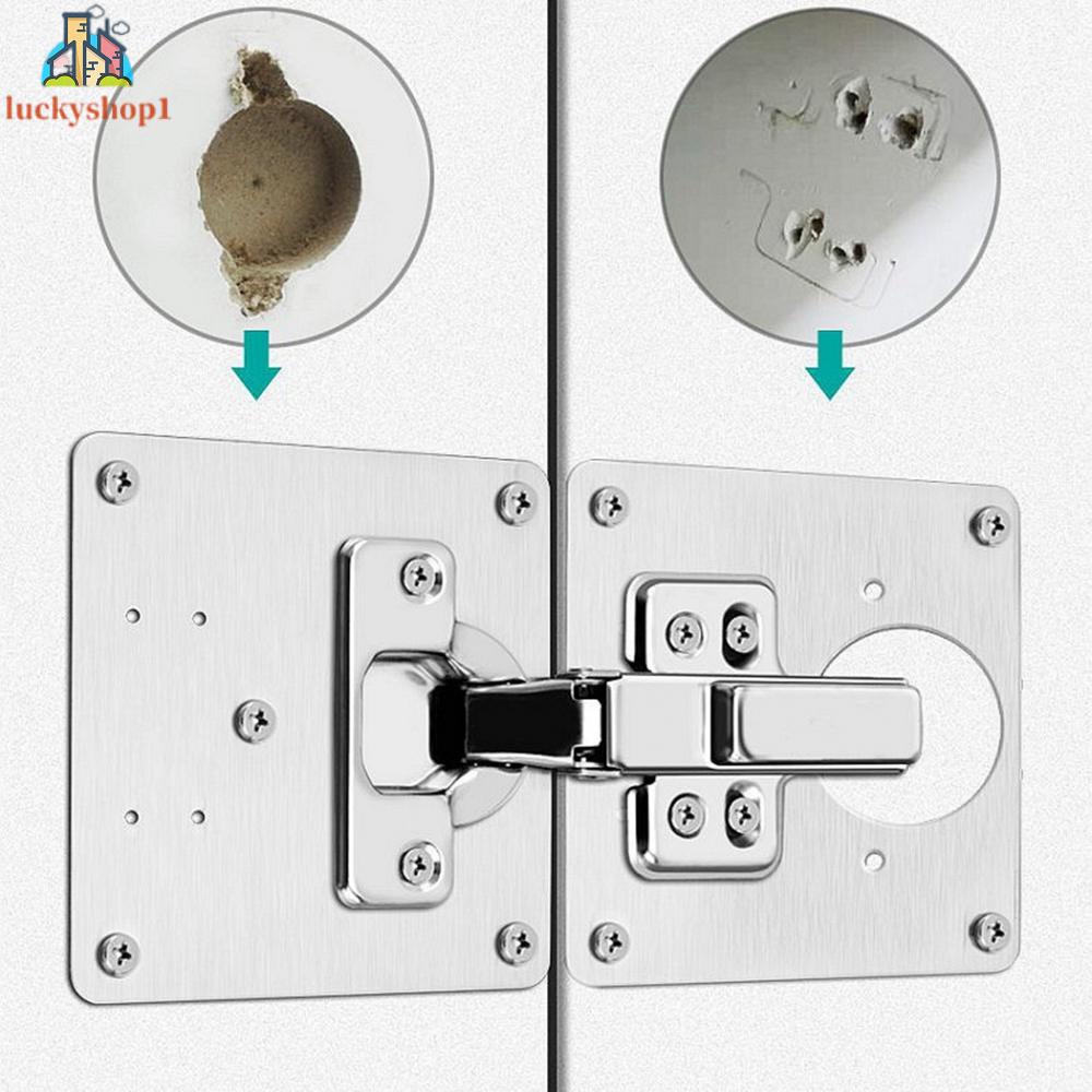 Mới sửa chữa cửa tủ bếp bằng thép không gỉ bản lề cửa tủ gia đình bản lề sửa chữa bản lề tấm sửa chữa tấm tủ mặt bên sửa chữa hư hỏng tấm sửa chữa (gửi 6 con vít)