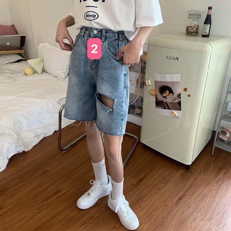 Quần ngố bò ống suông thời trang | BigBuy360 - bigbuy360.vn