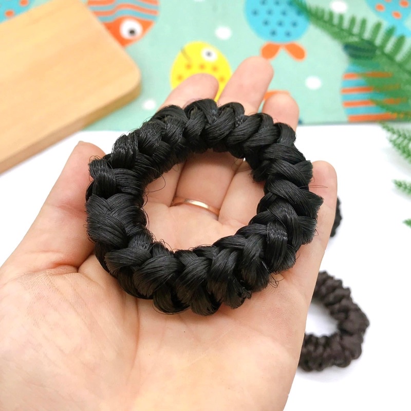 Chun cột tóc giả thắt bím phong cách hàn quốc