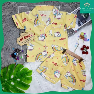 (15-32kg) 💖vải KATE THÁI XỊN KHÔNG PHA💖 Bộ Pijama cộc tay trẻ em, pizama cho bé trai, bé gái Xịn ⭐