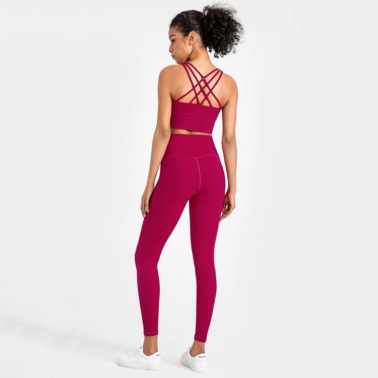 Bộ đồ thể thao Hoppe Fumeng gồm áo ngực và quần legging cho nữ tập yoga