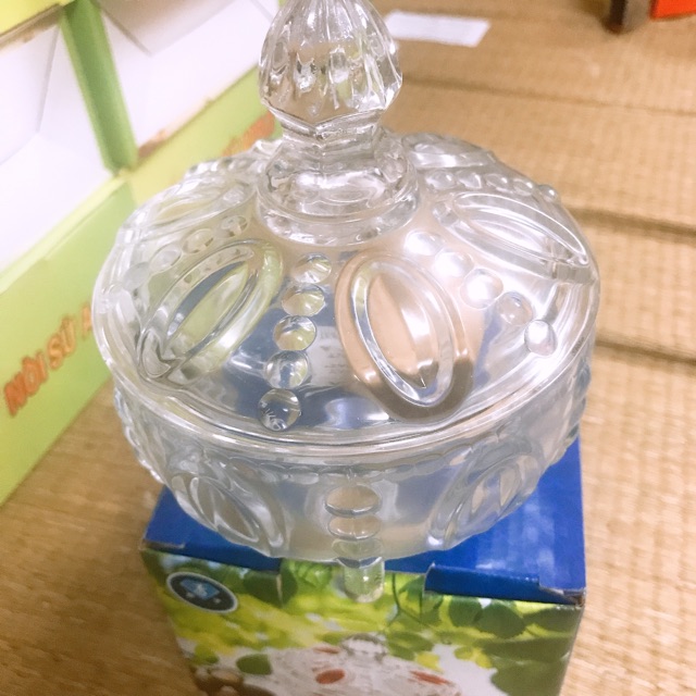 Thố mứt tết thuỷ tinh cao cấp D704