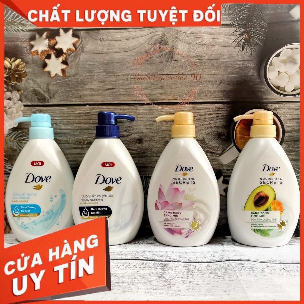 Sữa tắm dưỡng thể DOVE căng bóng mịn màng 530g VỆT