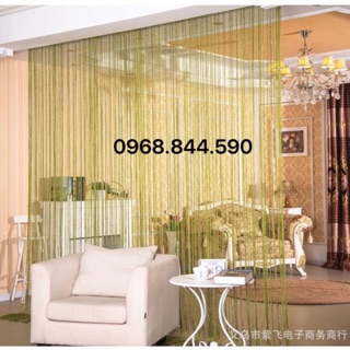 Rèm Sợi Đính Kim Tuyến - Rèm Kim Tuyến ( MÀU XANH CỐM)