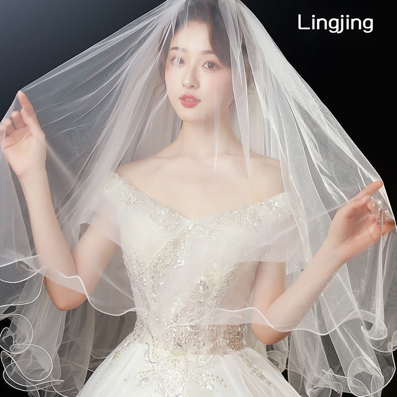 [Aishang Phụ Kiện Đẹp] Mạng Che Mặt Cô Dâu Tóc Xoăn Siêu Thơ Mộng Phong Cách Rừng Cây Cổ Tích Màu Trắng Chụp Ảnh