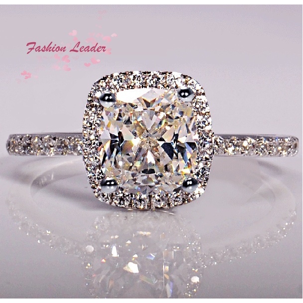 silver Mowte Women's Fashion 1.01ct diamond ring 925 sterling silver CZ engagement ring
