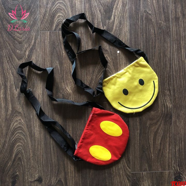 Túi đeo chéo mặt cười cho bé, cho nữ phong cách Hàn Quốc đáng yêu TC010