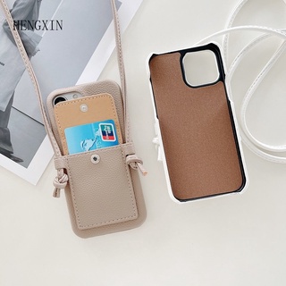 Solid leather soft phone case suitable for iPhone 15 14 Pro Max 13 11 12Pro Max phone case diagonal cross neck strap X XR XSMAX 7 8PLUS MINI protective case