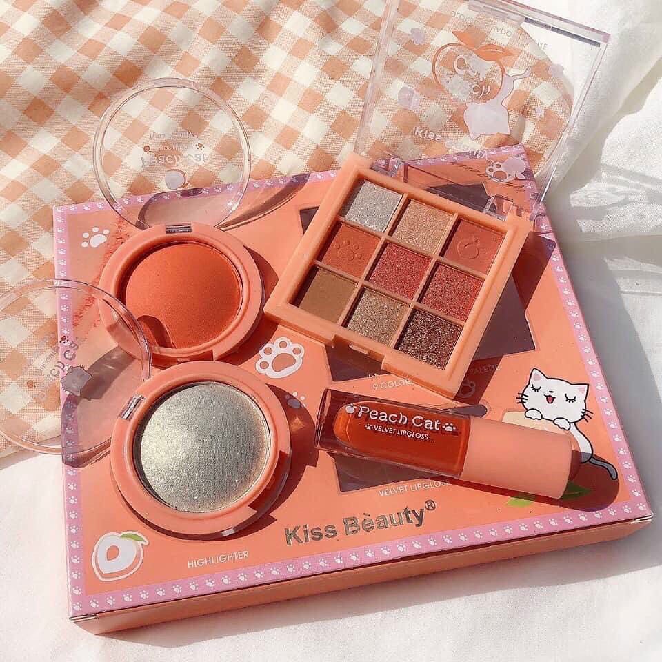 Bộ Trang Điểm Wowshop93, Set Tết xinh gồm 10 món makeup vô cùng dễ thương, nhìn là mê ngay.Bộ này Tone màu cam đào. | BigBuy360 - bigbuy360.vn