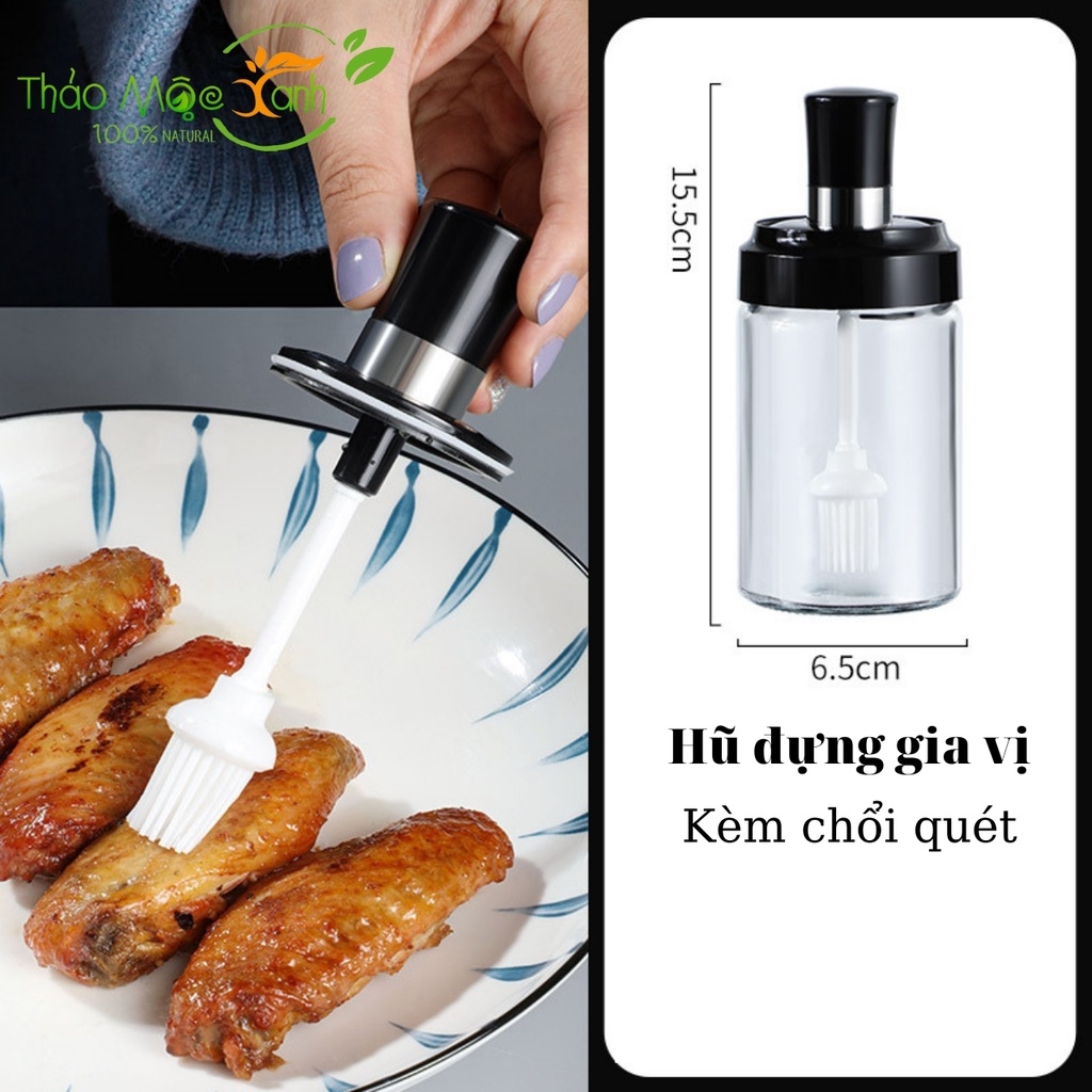 Hũ Đựng Gia Vị Kèm Muỗng Mẫu Mới