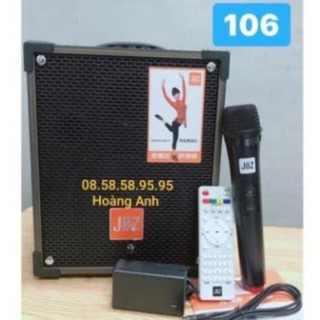 [tặng kẹp điện thoại để bàn]Loa kéo di động JBZ NE-106, loa karaoke 2 tấc, công suất max 100W