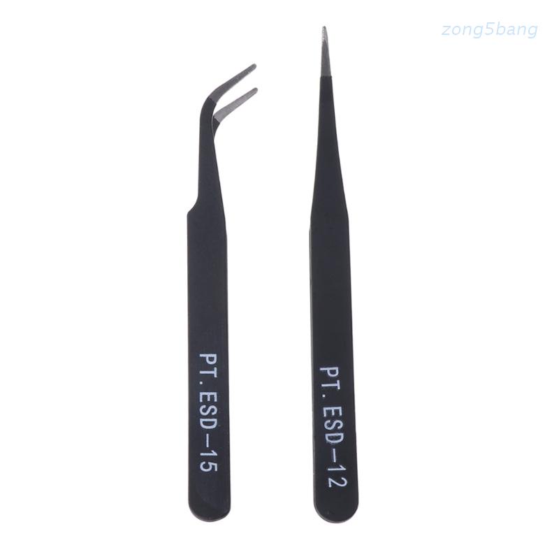 [Hàng mới về] Set 2 nhíp gắp lông mi giả bằng thép không gỉ tiện lợi
