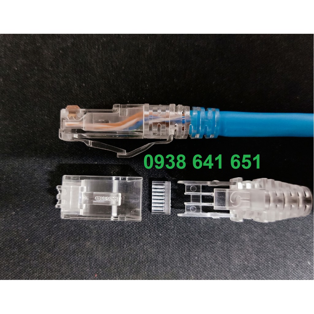 Bộ Patch cord RJ45 kèm đầu boot AMP/Commscope chính hãng cho cáp Ca5e/Cat6