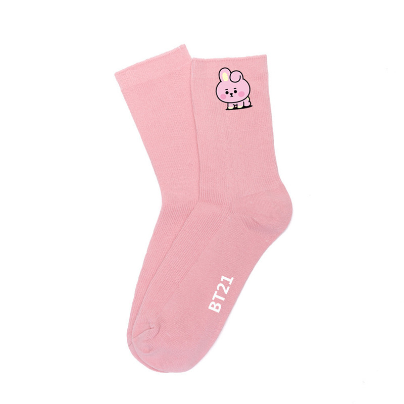 Tất Dài Chống Trượt In Hình Bt21 Bts Dễ Thương