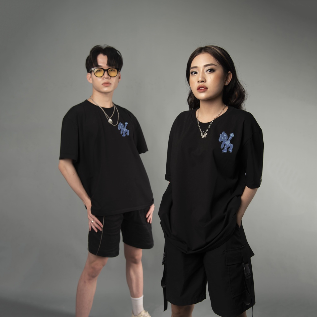 Áo thun unisex in hình gấu nasa form rộng , áo local brand chính hãng full tag nam nữ Nigust N225