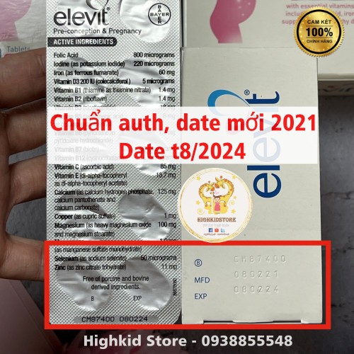 Elevit Úc - Vitamin tổng hợp dành cho bà bầu 100 viên