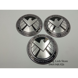 Decal dán tem dán xe logo Shield Vector thân trắng nền đen (9)