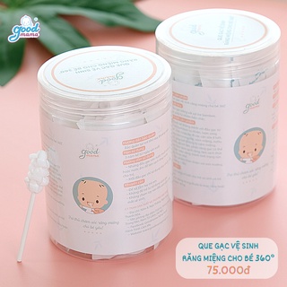 Que rơ lưỡi cho bé, Que gạc vệ sinh răng miệng cho bé 360°Goodmama dành cho trẻ từ 0-2 tuổi