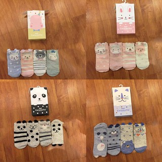Hộp tất caramella 4 đôi size s m 4m-3y