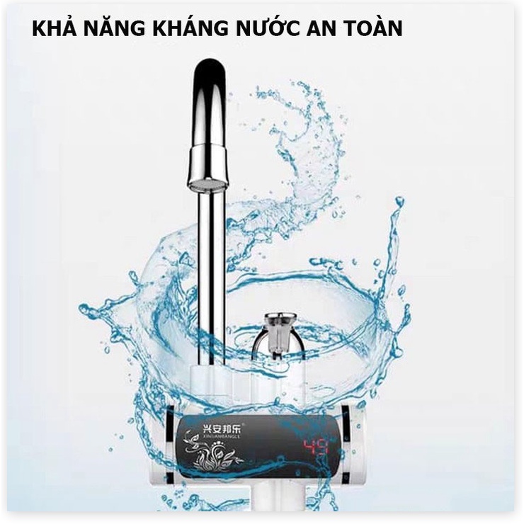 Vòi Nước Nóng LạnhChống giậtlàm nóng trực tiếp tại vòi, tiết kiệm điện và nước, có Rơ-le chống giật an toàn.