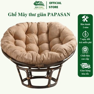 Ghế lười thư giãn Papasan mây phòng ngủ cho bé, decor ban công nằm thư giãn, trang trí phòng khách, đọc sách / HealHomes