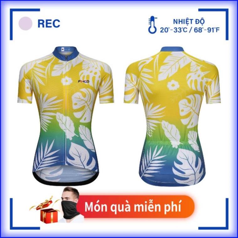 【Còn hàng】 FIHCO mới đi xe đạp nữ quần áo tay ngắn quần áo xe đạp quần áo thể thao ngoài trời thoáng khí Tốt