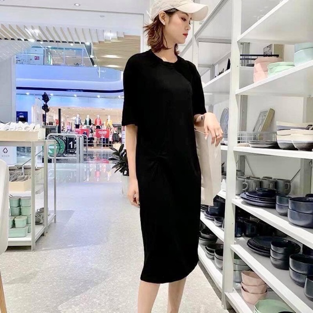 Đầm Maxi Cổ Tròn Ngắn Tay - Hàng Loại 1m - VN22