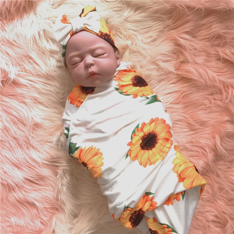 Set 2 Túi Ngủ Cotton Mềm Mại In Họa Tiết Hoa Dành Cho Bé