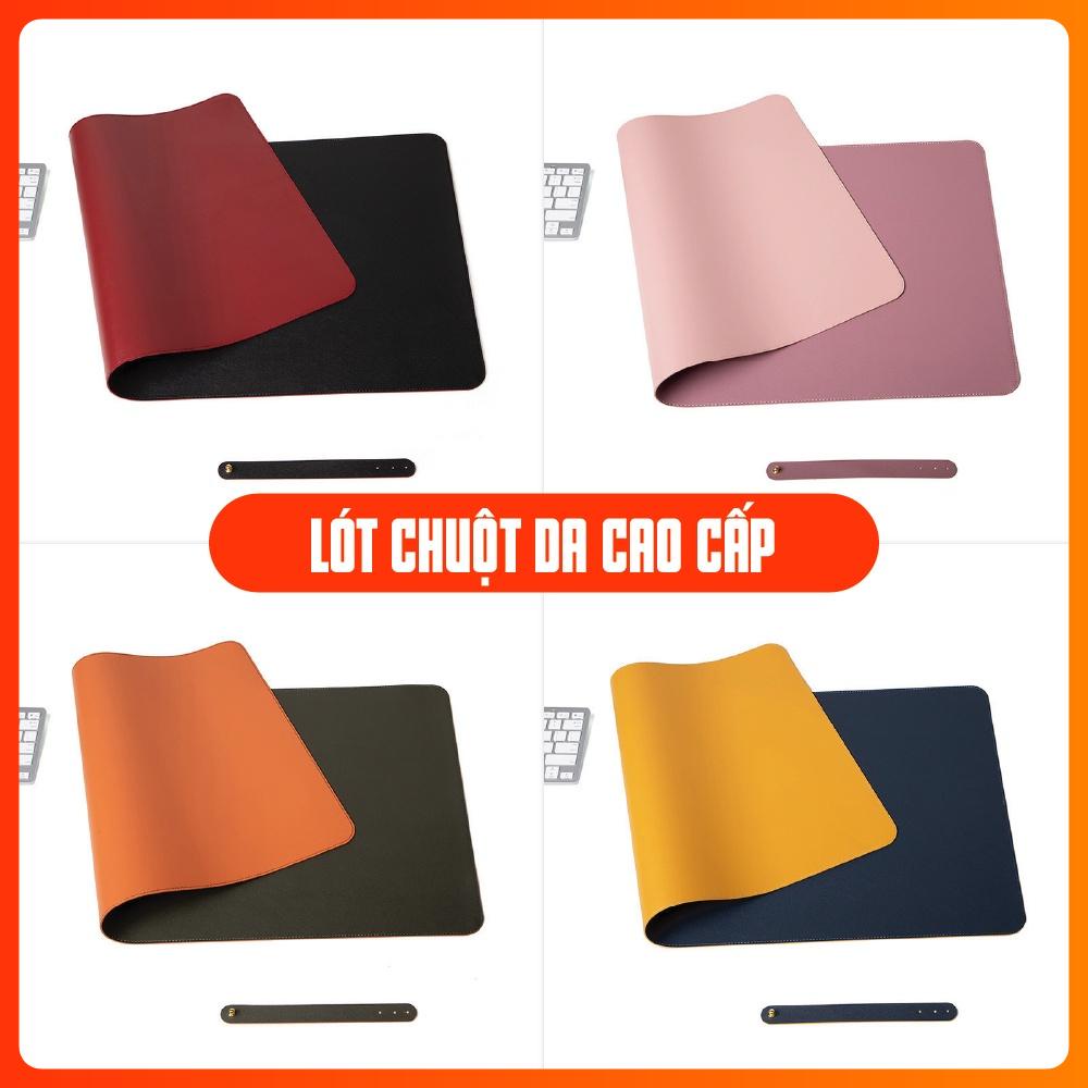 Miếng Lót Bàn Làm Việc DeskPad Da Cỡ Lớn 120x60 Kiêm Bàn Di Chuột Máy Tính Mouse Pad Chống Nước Cao Cấp