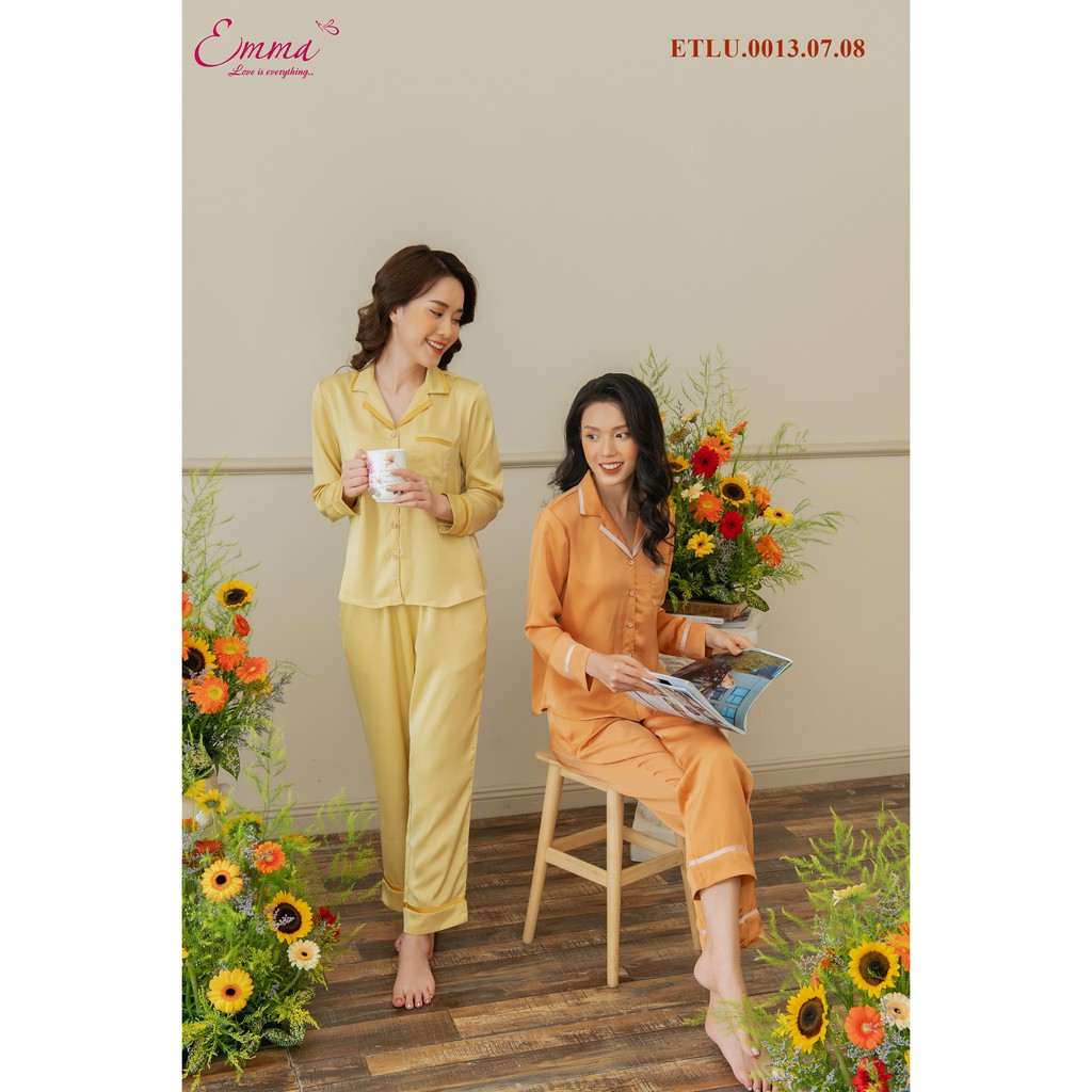 Bộ Đồ Mặc Nhà Lụa gấm - Thời Trang Emma ETLU.0013.08