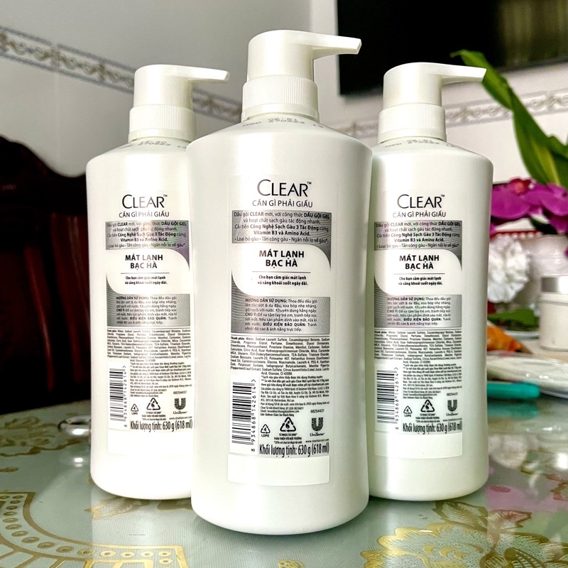 Dầu gội sạch gàu Clear 630g/chai