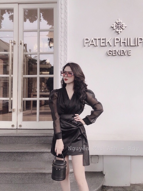 Set body suit kính chân váy siêu chảnhhh