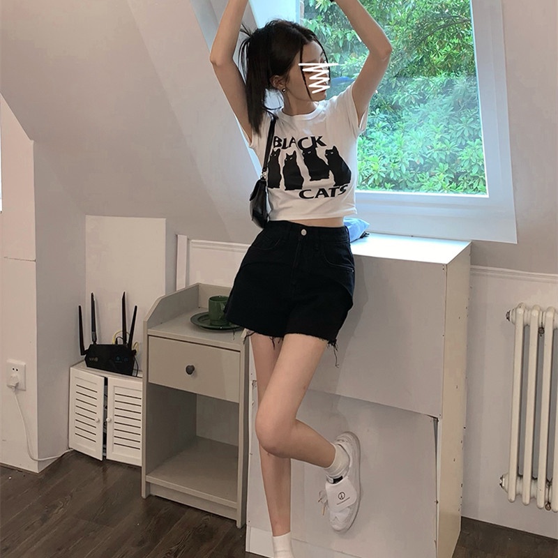 Quần Short Denim Nữ Ống Rộng Thời Trang