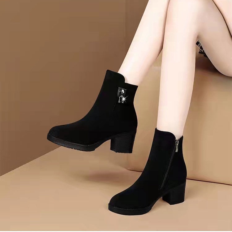 Giày Bốt Cao Gót Thời Trang Vintage Cho Nữ
