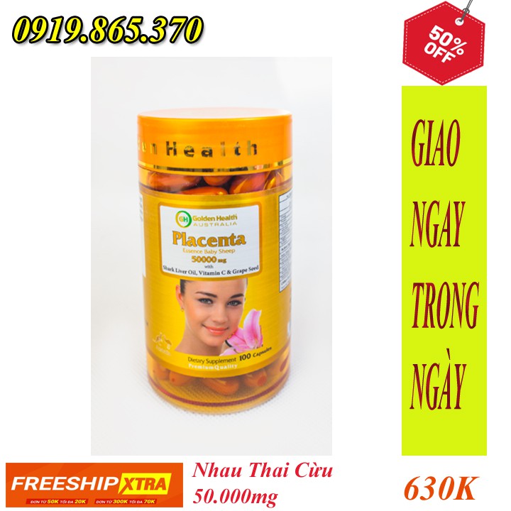 Nhau Thai Cừu Golden Health Placenta 50000mg