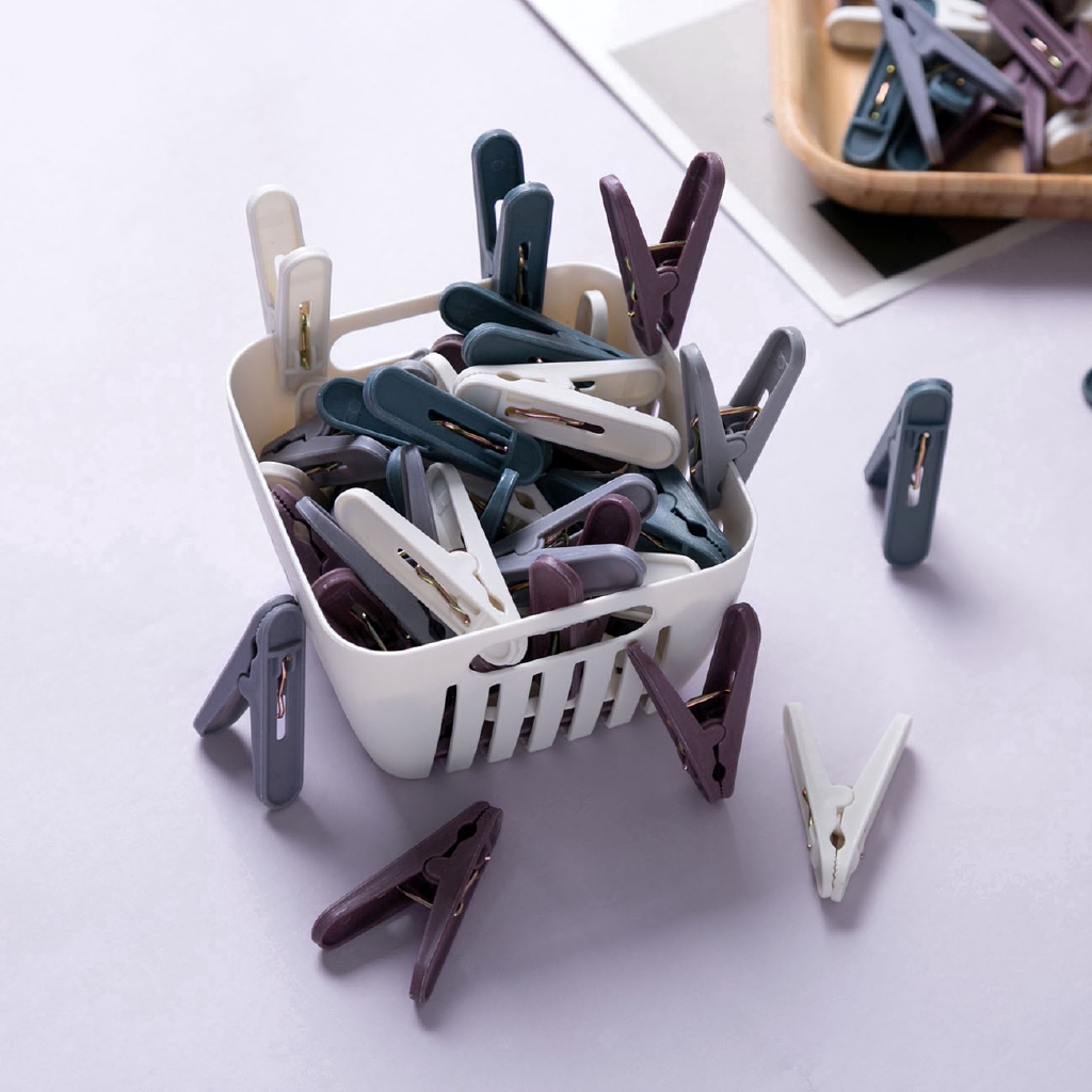 JUJIAJIA Set 24/40 Kẹp Phơi Đồ Bằng Nhựa Kèm/ Không Kèm Hộp Đựng