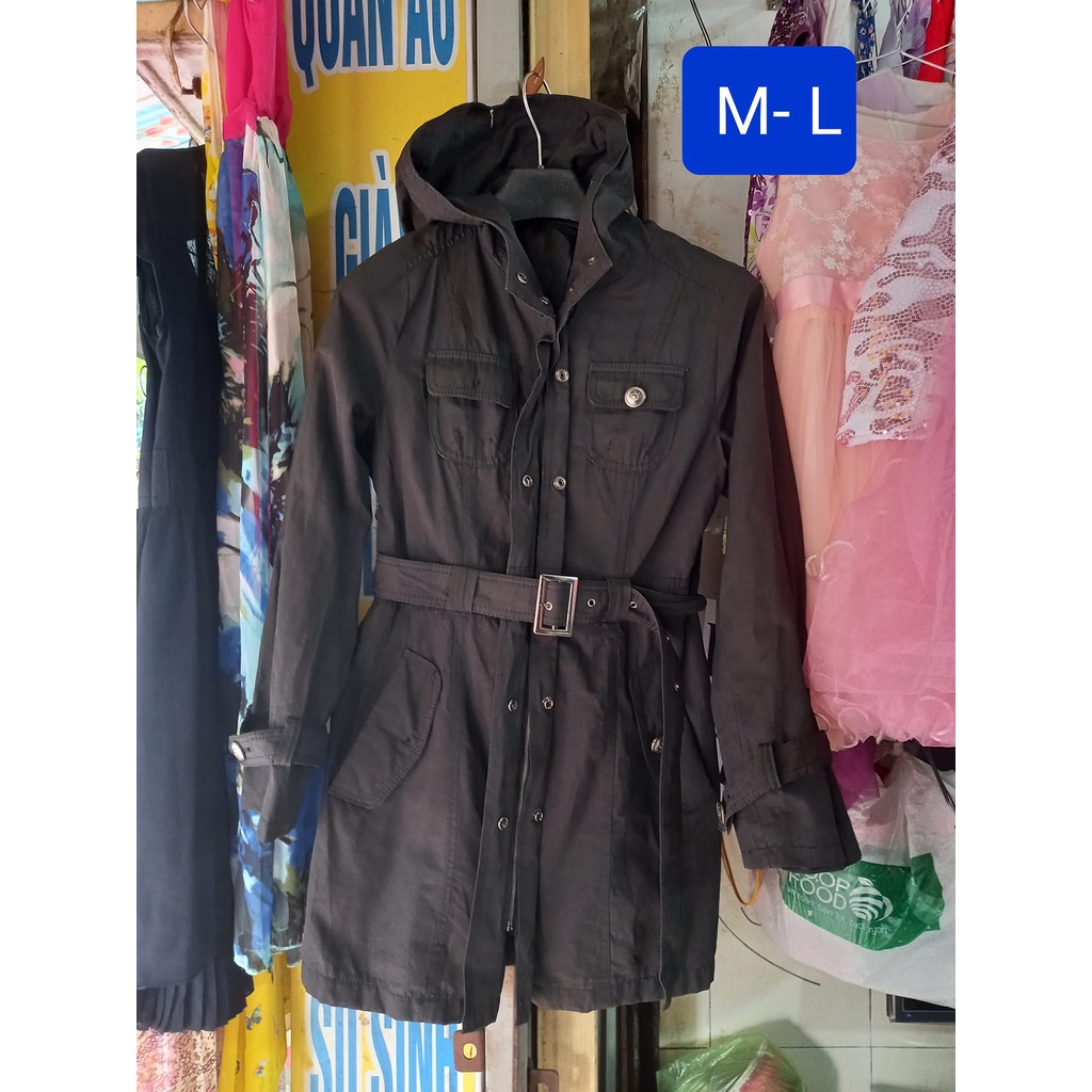 áo khoác măng tô đen kaki size M-L MS46