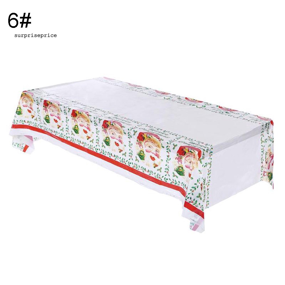 Khăn trải bàn chống thấm nước in hình chủ đề Giáng Sinh kích thước 110x180cm