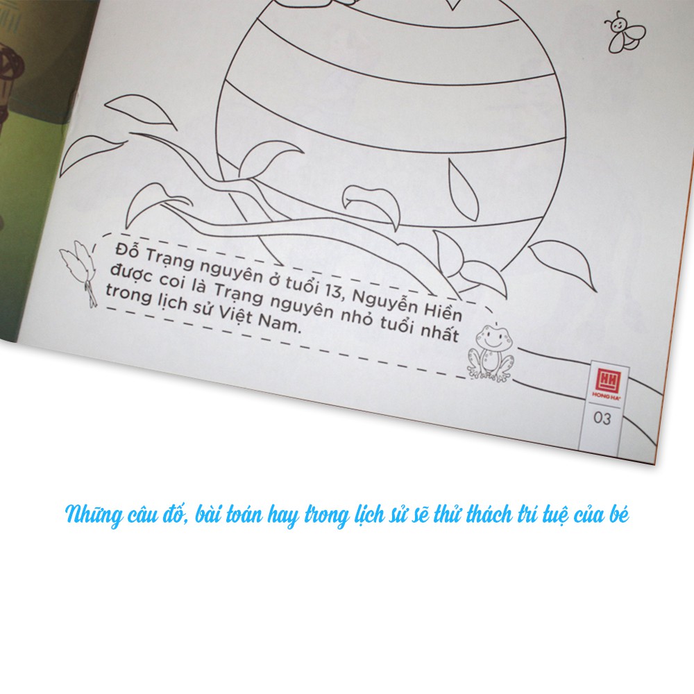 Sách tập tô màu Nhân tài Đất Việt Hồng Hà cho bé từ 3 tuổi