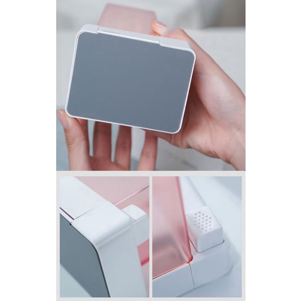 Hộp đựng bông tẩy trang treo tường có nút bấm tự động, hộp rút bông chống bụi kháng khuẩn thông minh